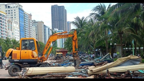 Đà Nẵng cưỡng chế tháo dỡ các ki-ốt trên đường Võ Nguyên Giáp